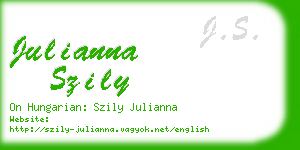 julianna szily business card